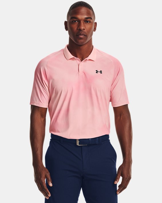 Polo UA Iso-Chill Afterburn pour homme, Pink, pdpMainDesktop image number 0